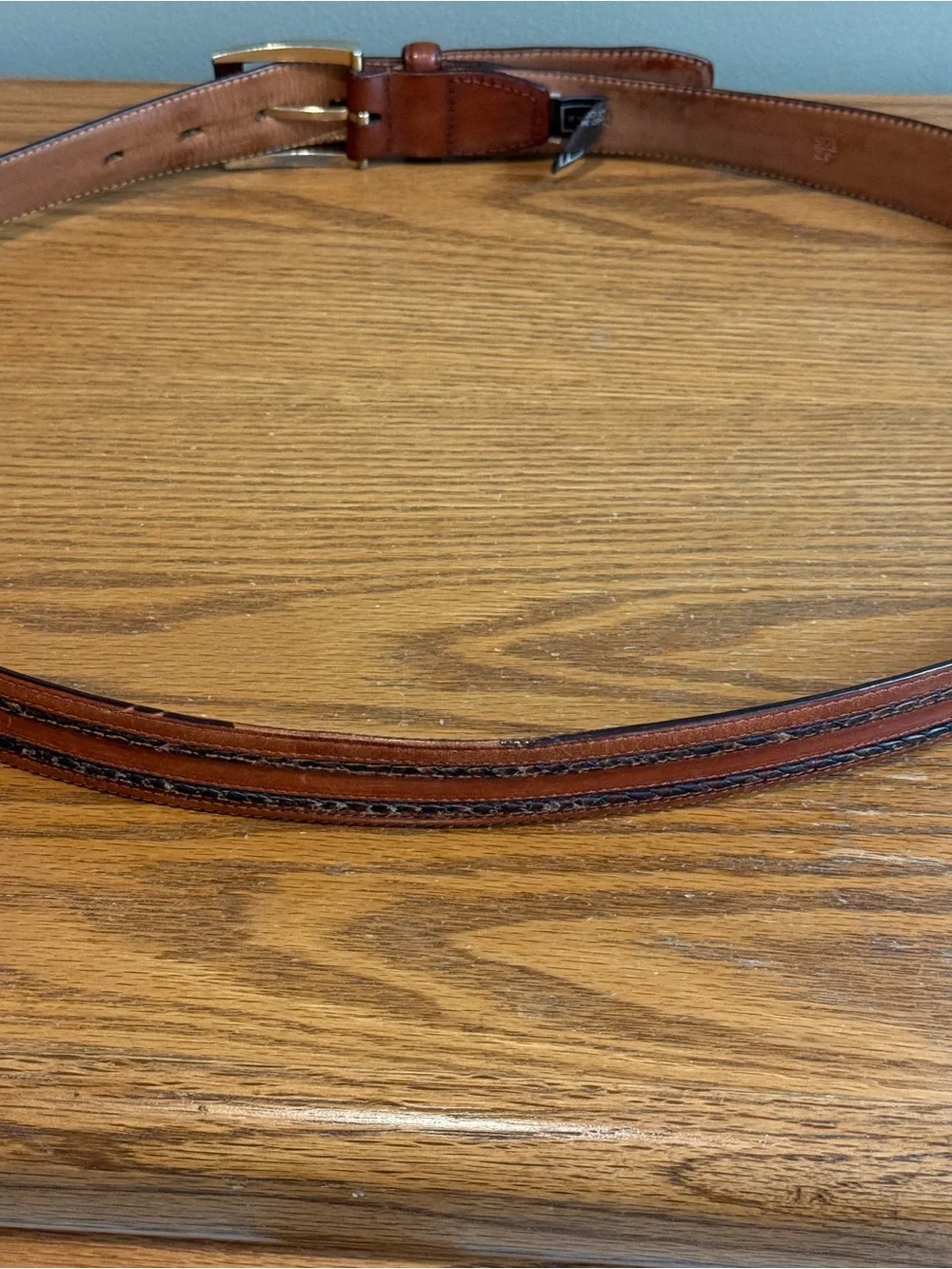 Trafalgar Terrence Genuine Leather Mens Belt Size 42 Brown